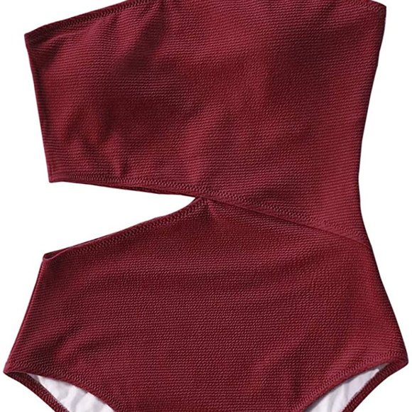 Women's Candy Rain One Shoulder One-Piece Swimsuit - Picture 4 of 5